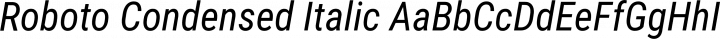 Roboto Condensed Italic free font