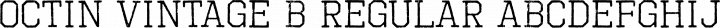 Octin Vintage B Regular free font